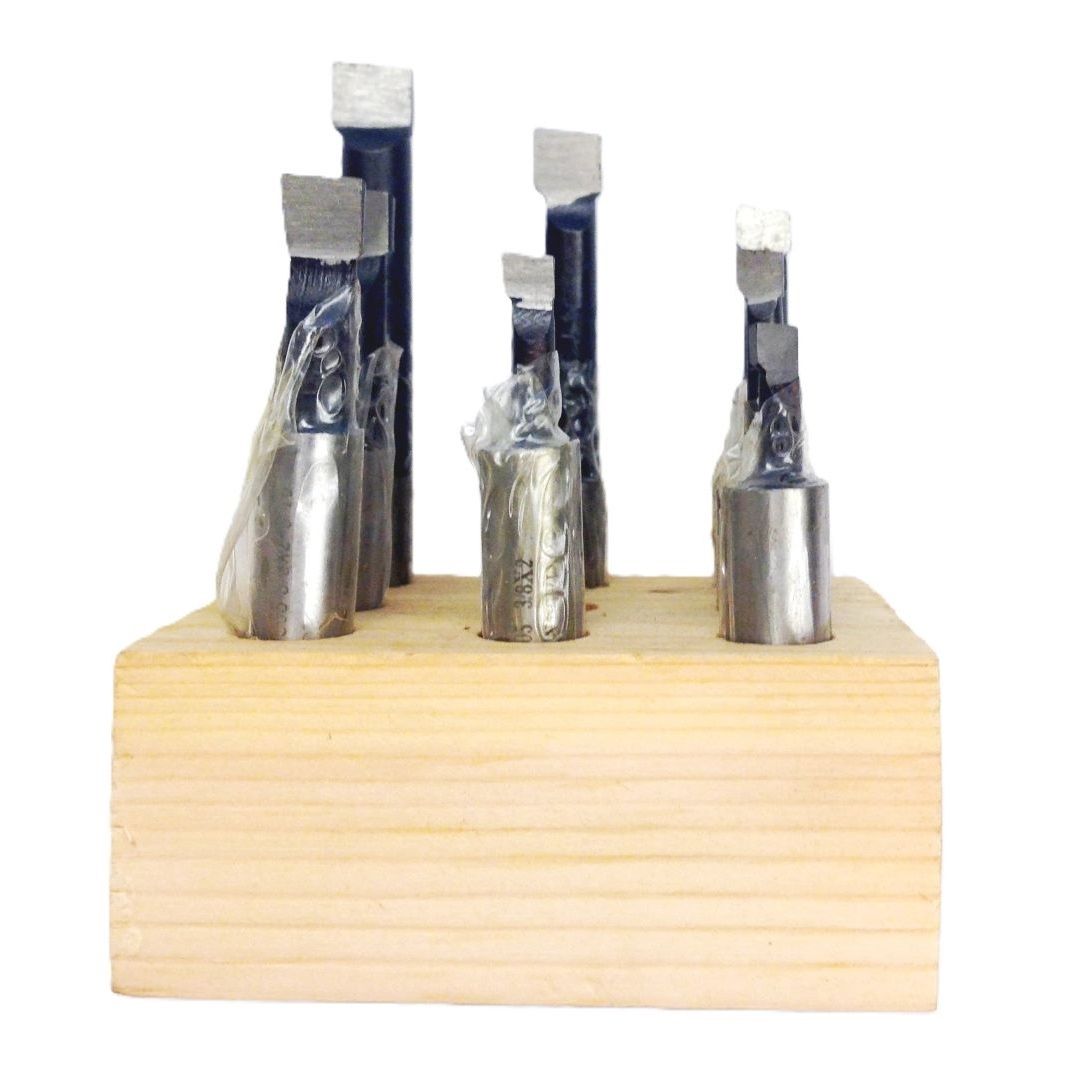 3/8" SHANK 8 PIECE SOLID COBALT BORING BARS (1001-0033)