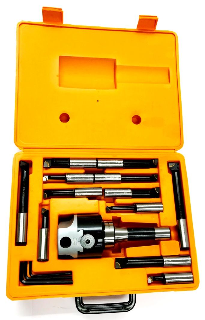 3 PIECE BORING TOOL SET WITH 3" HEAD, R8 SHANK & 3/4" BORING BAR SET (1001-0107)