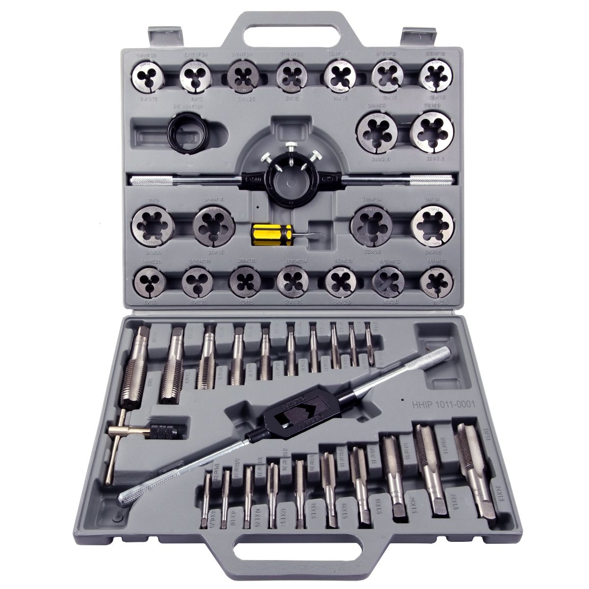 45 PIECE 1/4-1" HEAT TREATED ALLOY STEEL TAP & DIE SET (1011-0001)