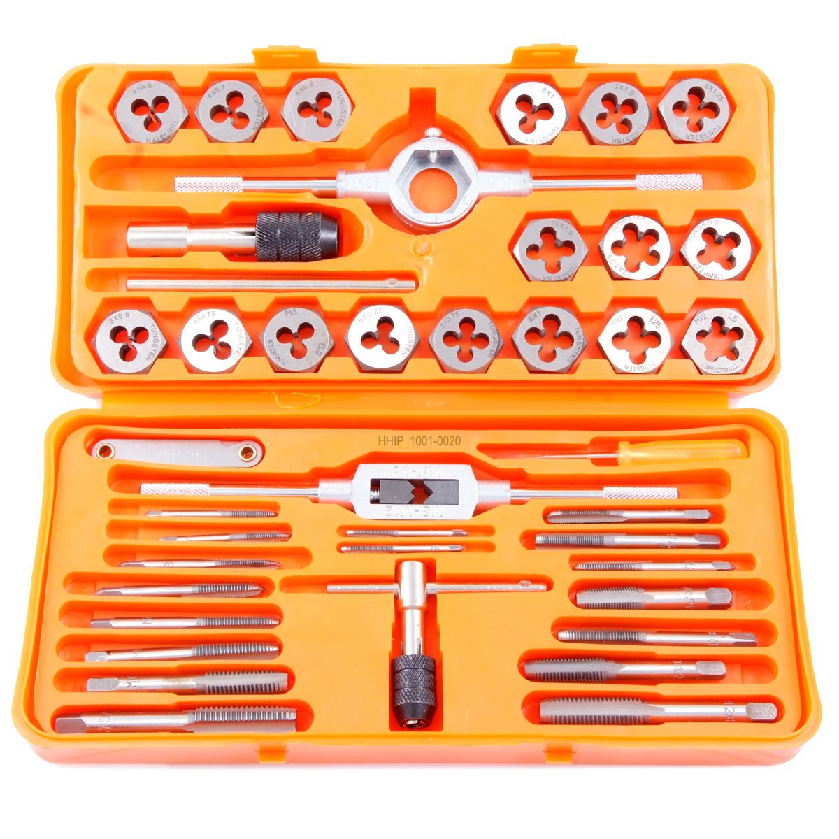 41 PIECE 3MM-12MM TAP & DIE SET WITH HEXAGON SHAPED DIES (1011-0005)