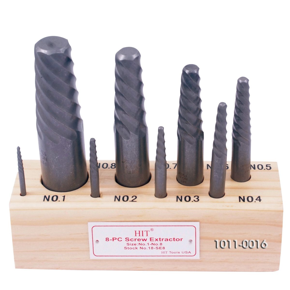 8 PIECE USA MADE SCREW EXTRACTOR SET (1011-0016)