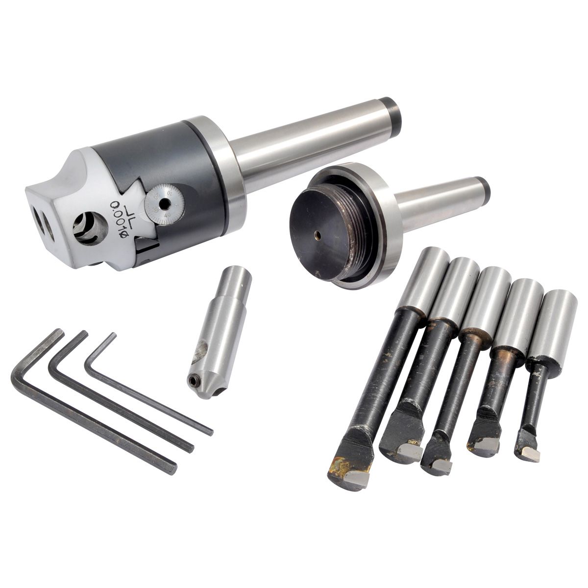 2" BORING HEAD KIT WITH MT2 & MT3 SHANKS, BORING BARS & FLY CUTTER (1061-0074)