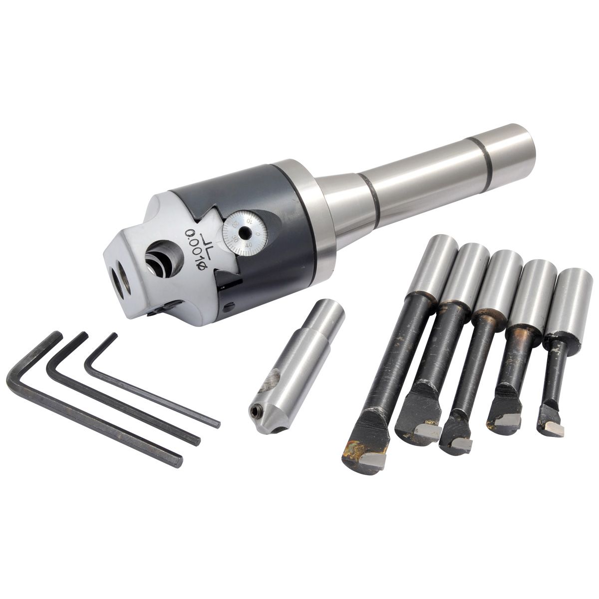 2" BORING HEAD KIT WITH R8 SHANK, BORING BARS & FLY CUTTER (1061-0106)