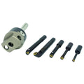 INDEXABLE TOOL SET WITH 3" BORING HEAD, R8 SHANK & 5 BORING BARS (1906-0205)