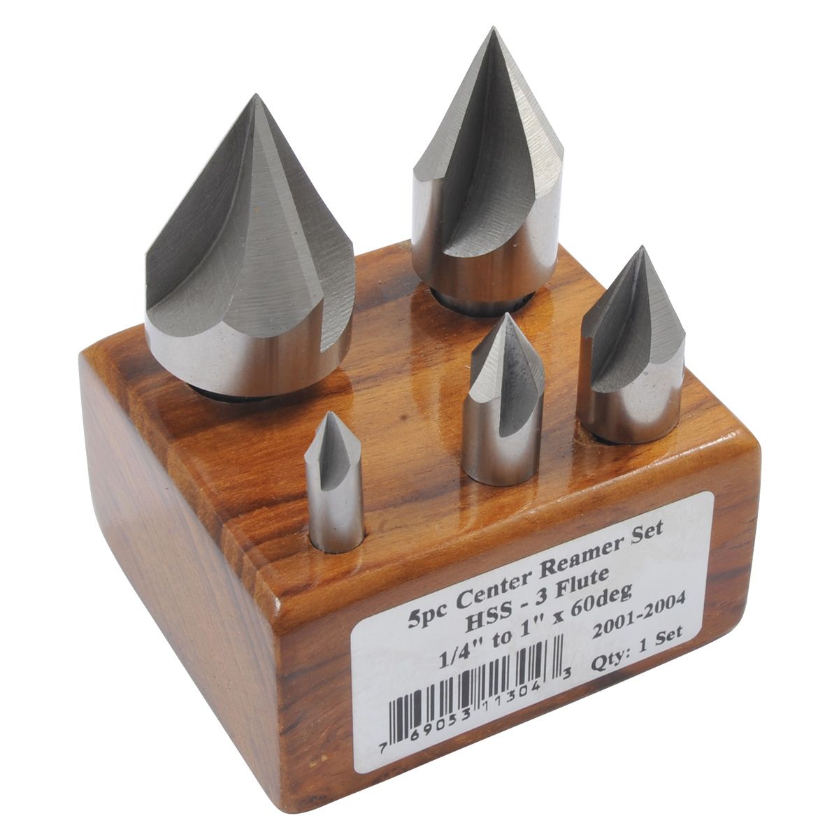 5 PIECE 60 DEGREE 1/4-1" HIGH SPEED STEEL COUNTERSINK SET (2001-2004)