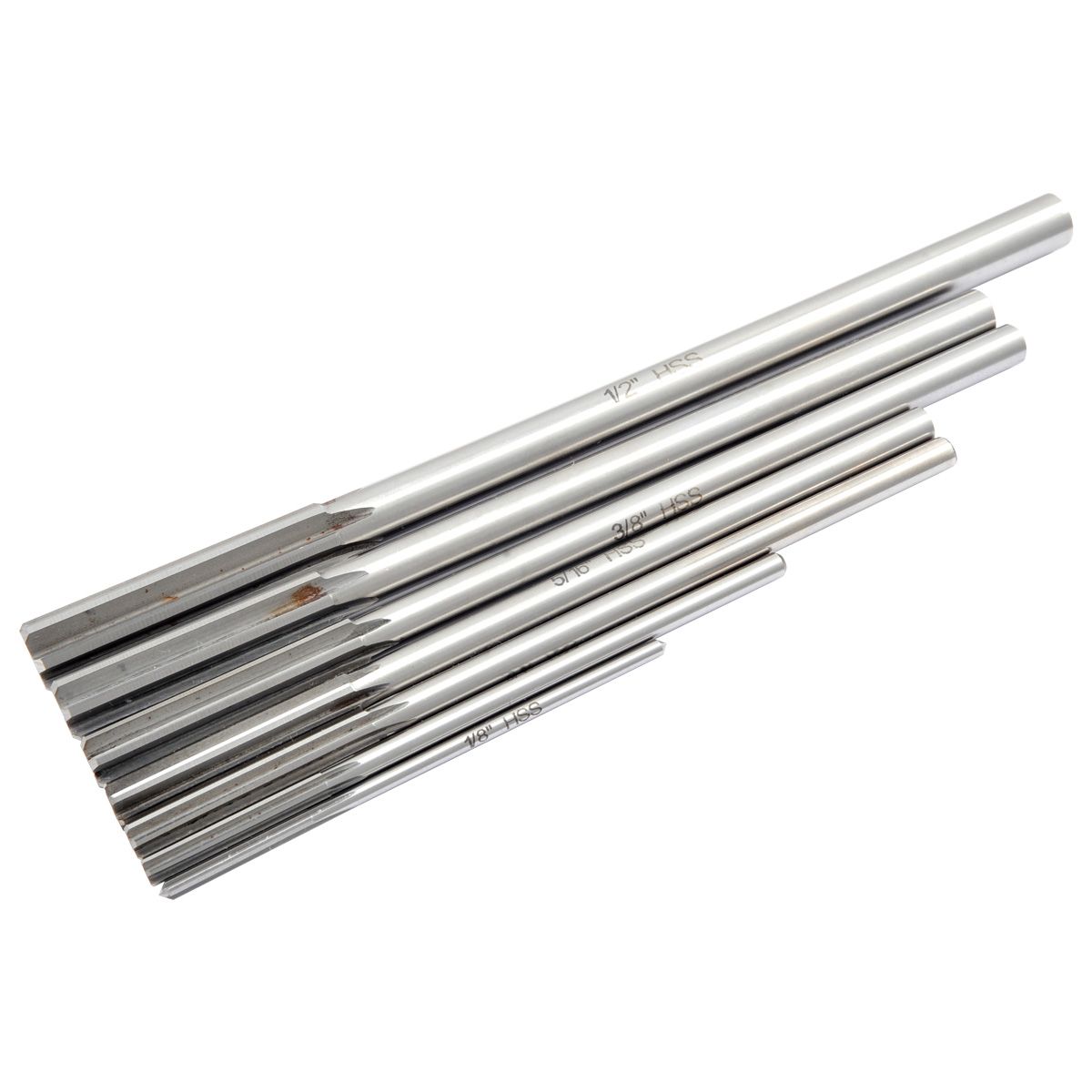7 PIECE 1/8-1/2 X 1/16" HIGH SPEED STEEL CHUCKING REAMER SET (2006-0007)