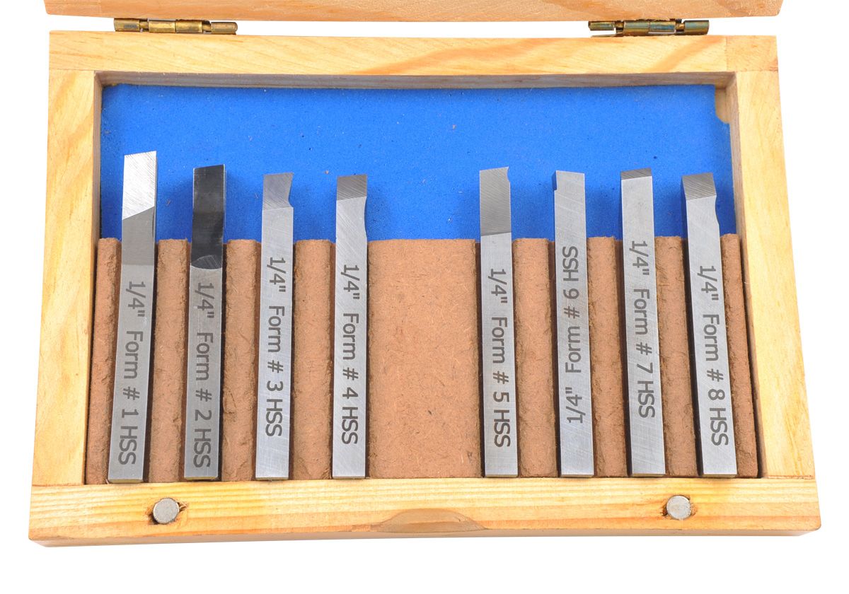 1/4 X 2-1/2" 8 PIECE HIGH SPEED STEEL LATHE TURNING TOOL SET (2006-9022)