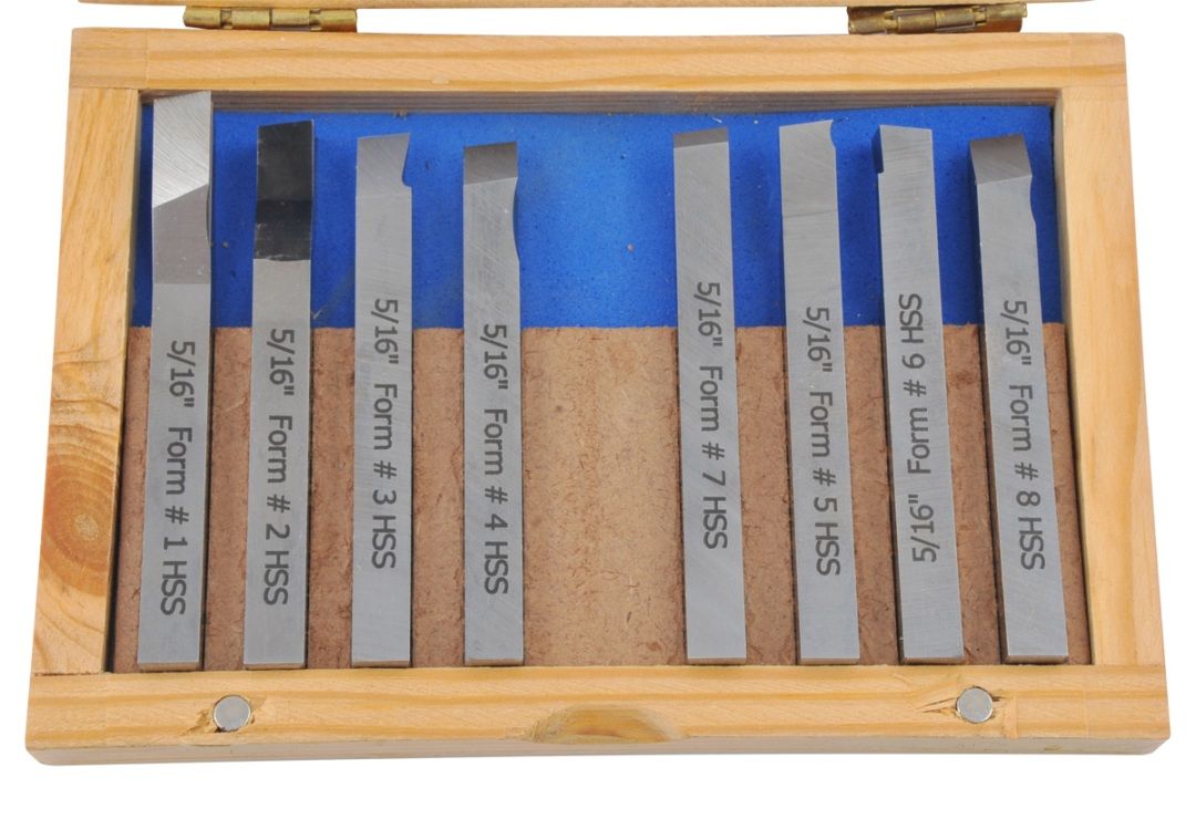 5/16 X 3-1/8" 8 PIECE HIGH SPEED STEEL LATHE TURNING TOOL SET (2006-9024)
