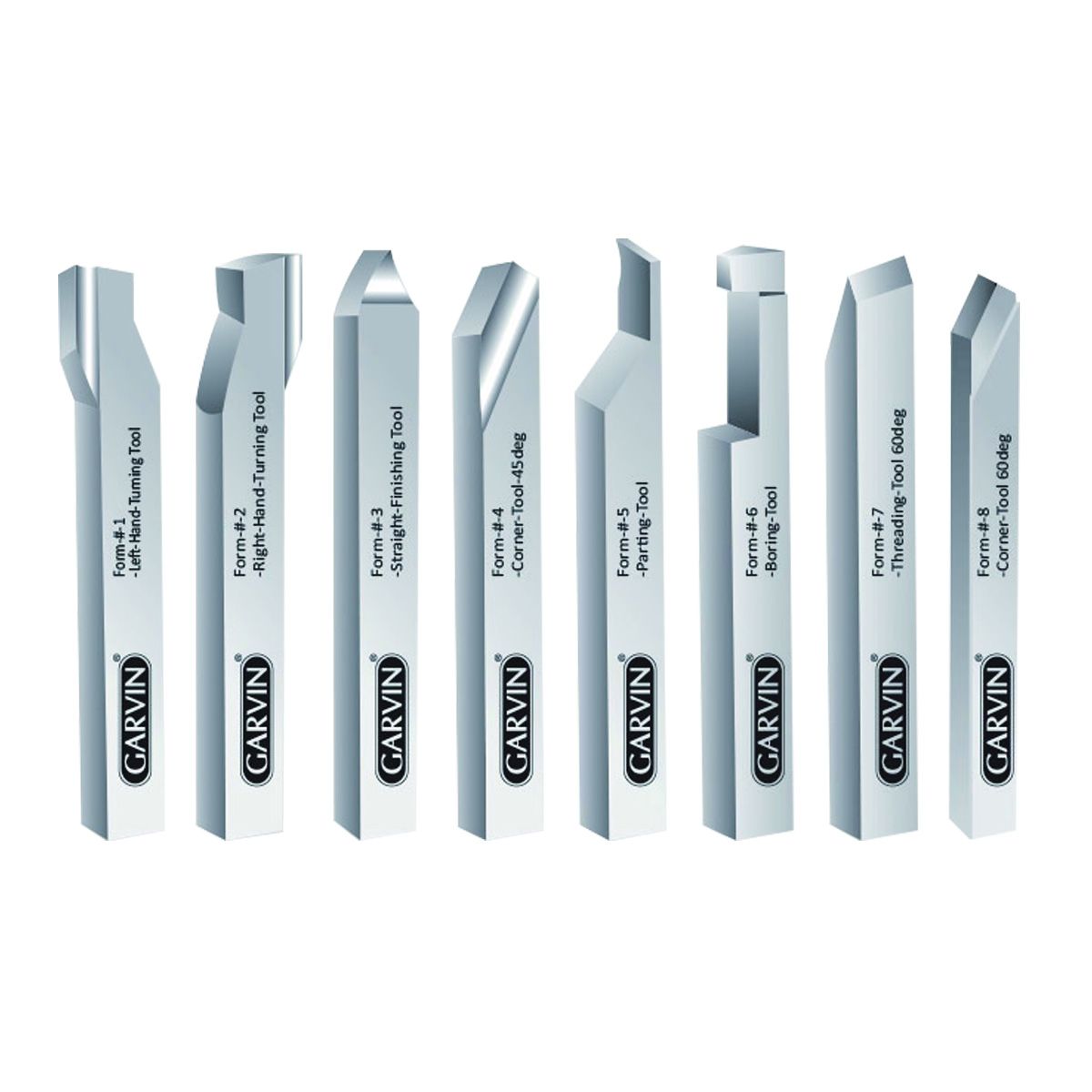 3/8 X 4" 8 PIECE HIGH SPEED STEEL LATHE TURNING TOOL SET (2006-9026)
