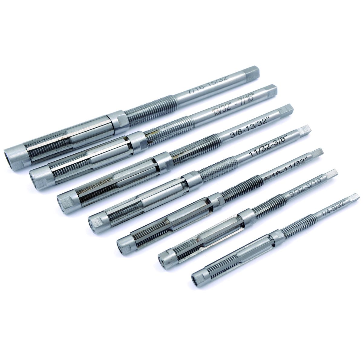 7 PIECE #8/A-2/A HIGH SPEED STEEL ADJUSTABLE BLADE REAMER SET (2006-9123)