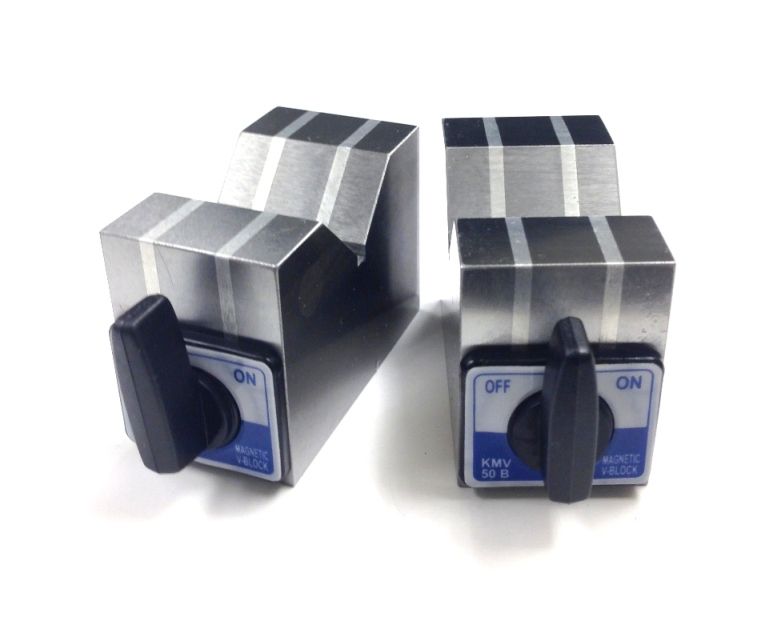 4 X 2 X 6 ALUMINUM CAST MAGNETIC V-BLOCK SET (3402-0902)