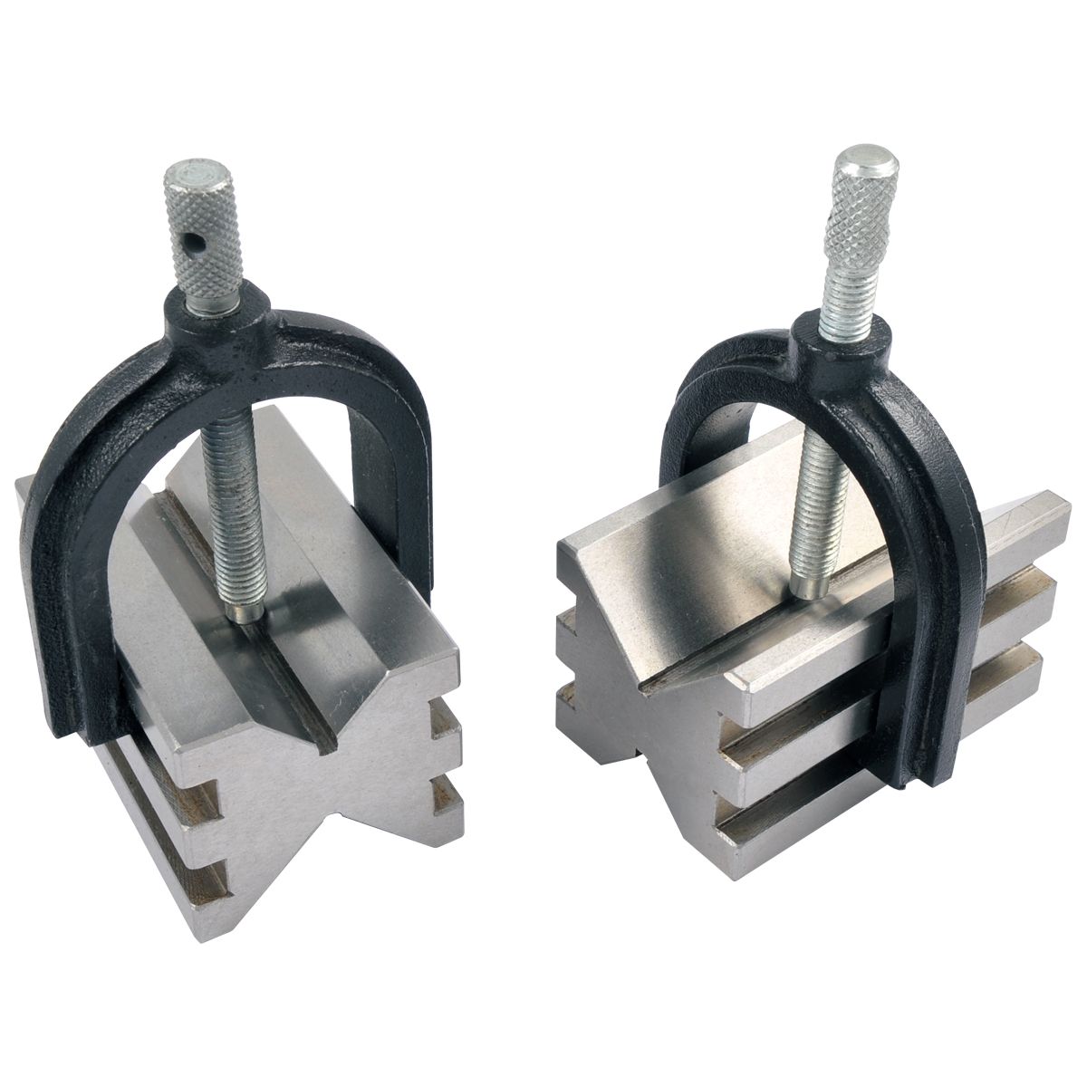 HHIP 2-3/4 X 1-3/4 X 1-5/8 CAST IRON MULTI-USE V-BLOCK & CLAMPS SET (3406-0115)