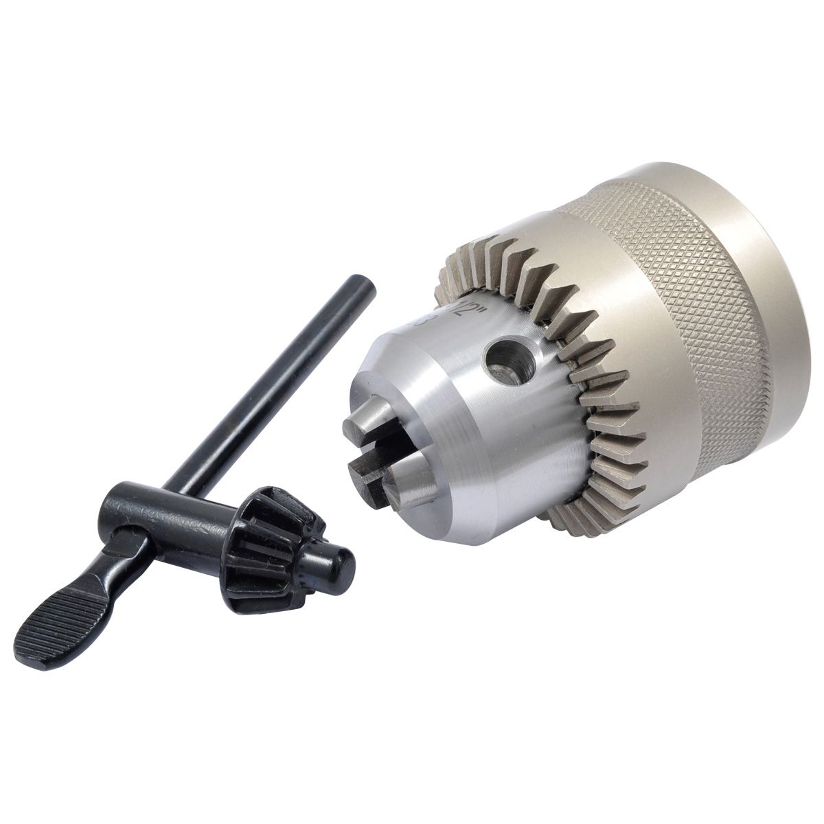 1/32-1/2" JT3 CHROME-PLATED DRILL CHUCK WITH KEY (3700-1102)