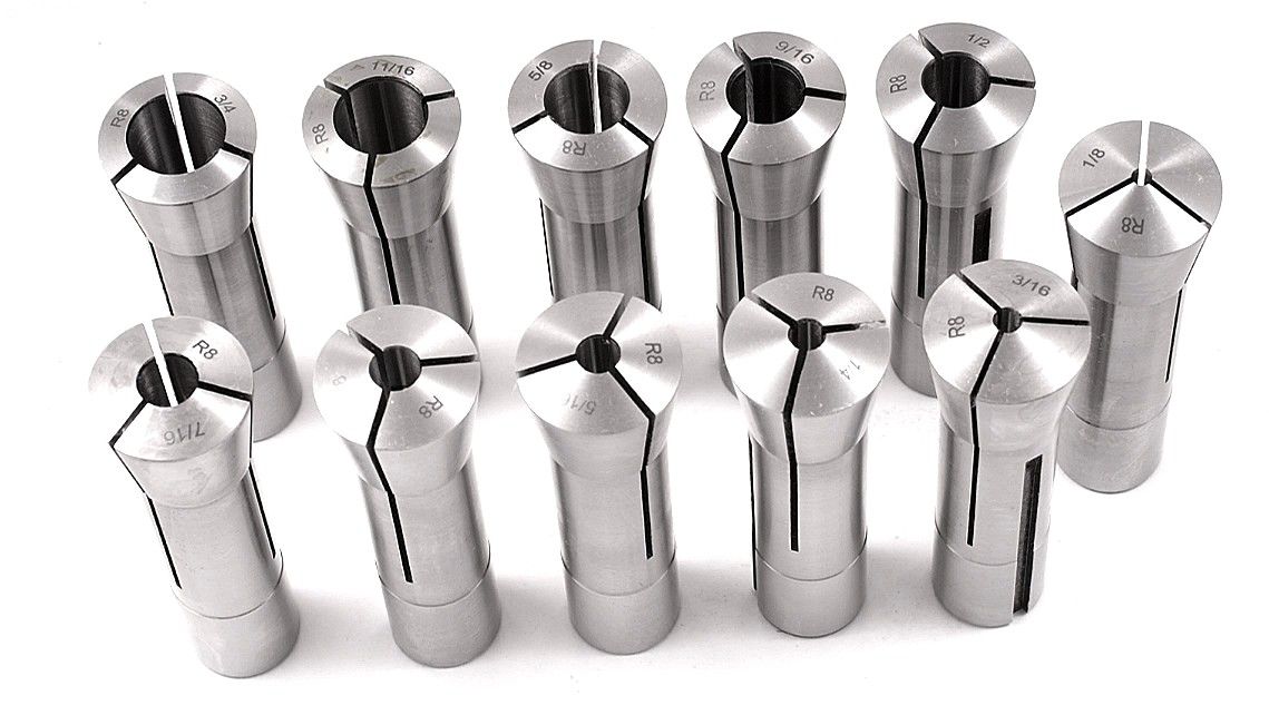 1/8-3/4" BY 16THS 11 PIECE R8 COLLET SET WITH FREE T-SLOT CLEANER (3900-0007)