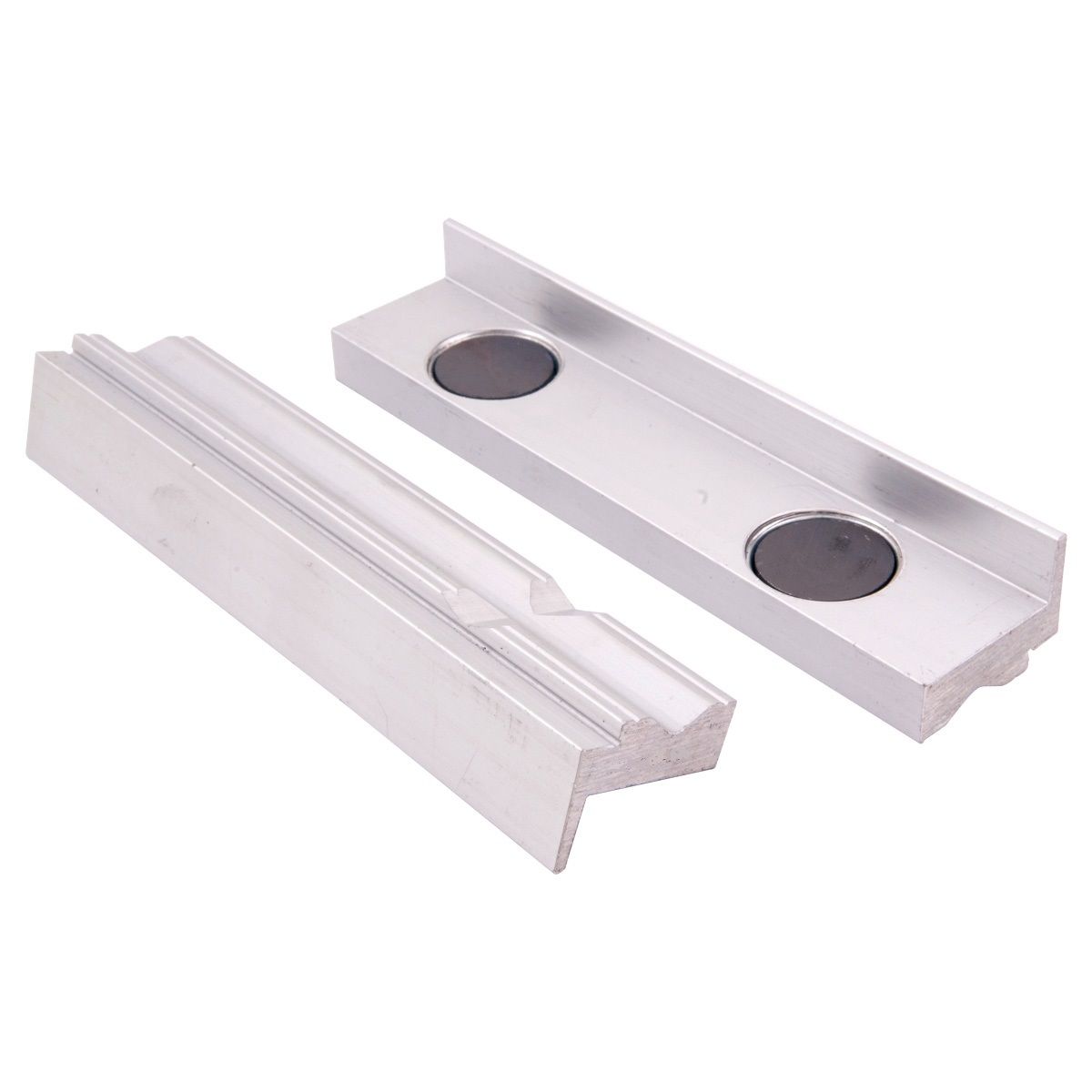 3 X 1-1/8" ALUMINUM SOFT PRISM-FACE VISE JAWS WITH MAGNET (3900-2261)