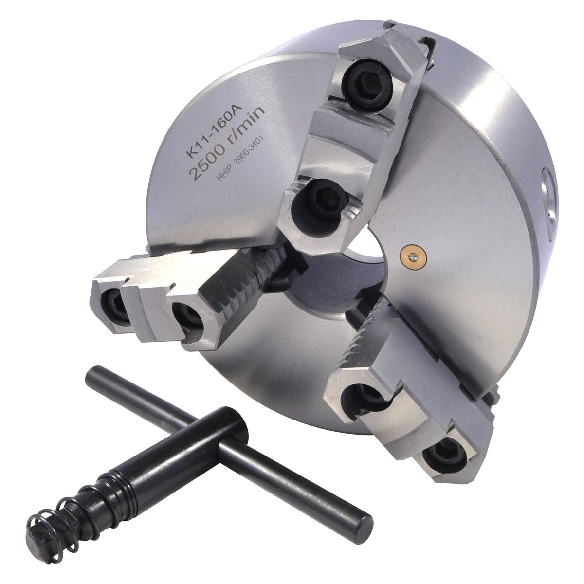 6" 3-JAW TOP REVERSIBLE SELF CENTERING PLAIN BACK LATHE CHUCK (3900-3401)