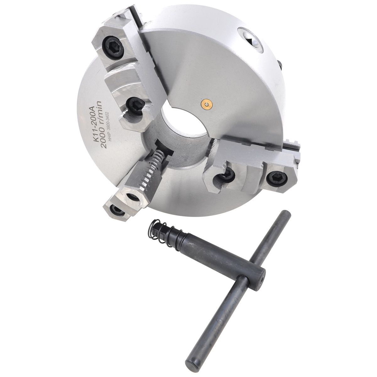 8" 3 JAW TOP REVERSIBLE SELF CENTERING PLAIN BACK LATHE CHUCK (3900-3402)