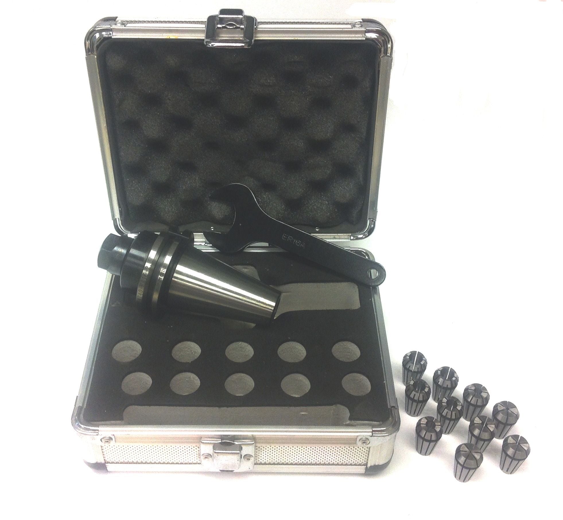 ER-16 CAT 40 V-FLANGE SPRING COLLET CHUCK SET (3900-4016)