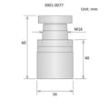 40-60MM ADJUSTABLE SCREW JACK (3901-0077)