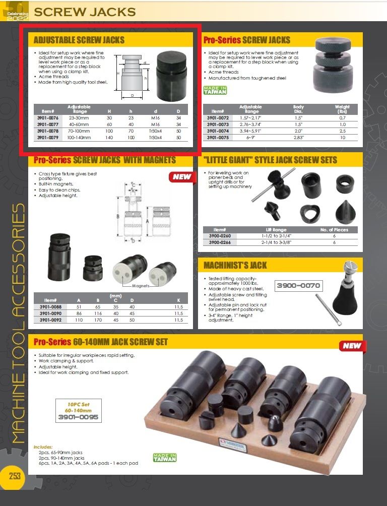 70-100MM ADJUSTABLE SCREW JACK (3901-0078)