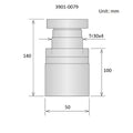 100-140MM ADJUSTABLE SCREW JACK (3901-0079)