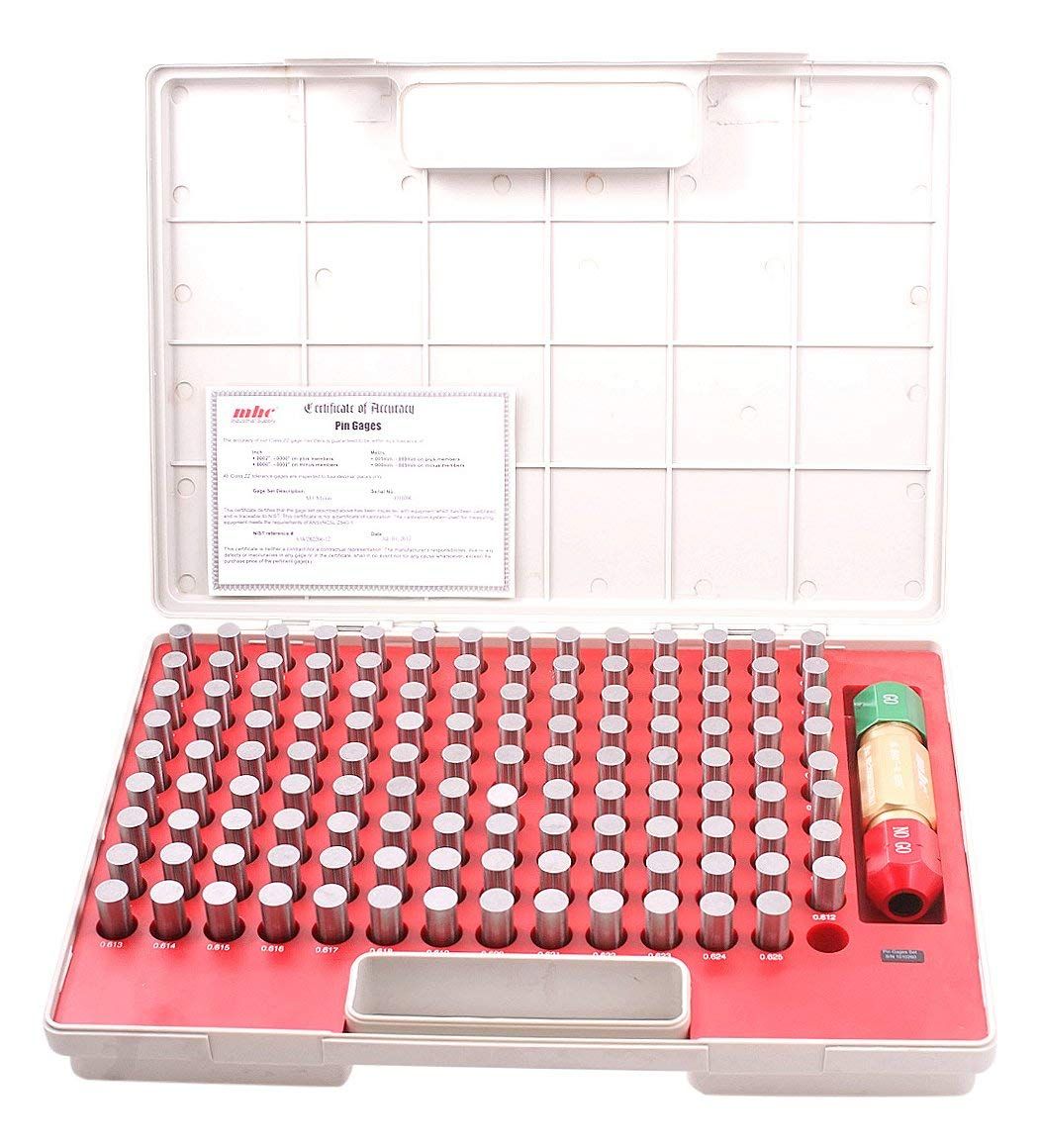 PRO-SERIES 125 PIECE.625-.750" PIN GAGE SET WITH CERTIFICATE (4101-0044)