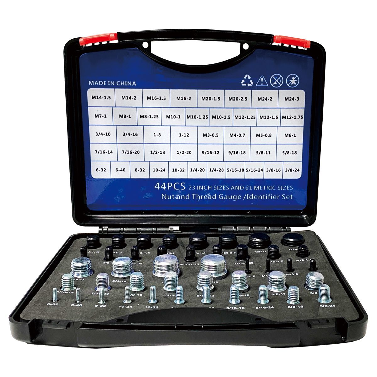 44 PIECE #6~1" & M3~M24 METRIC THREAD DETECTIVE SET (4901-0036)