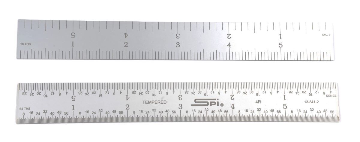 PRO-SERIES 6 X 3/4" 4R RIGID RULE GRADUATION 1/8, 1/16, 1/32 & 1/64 (4901-0201)