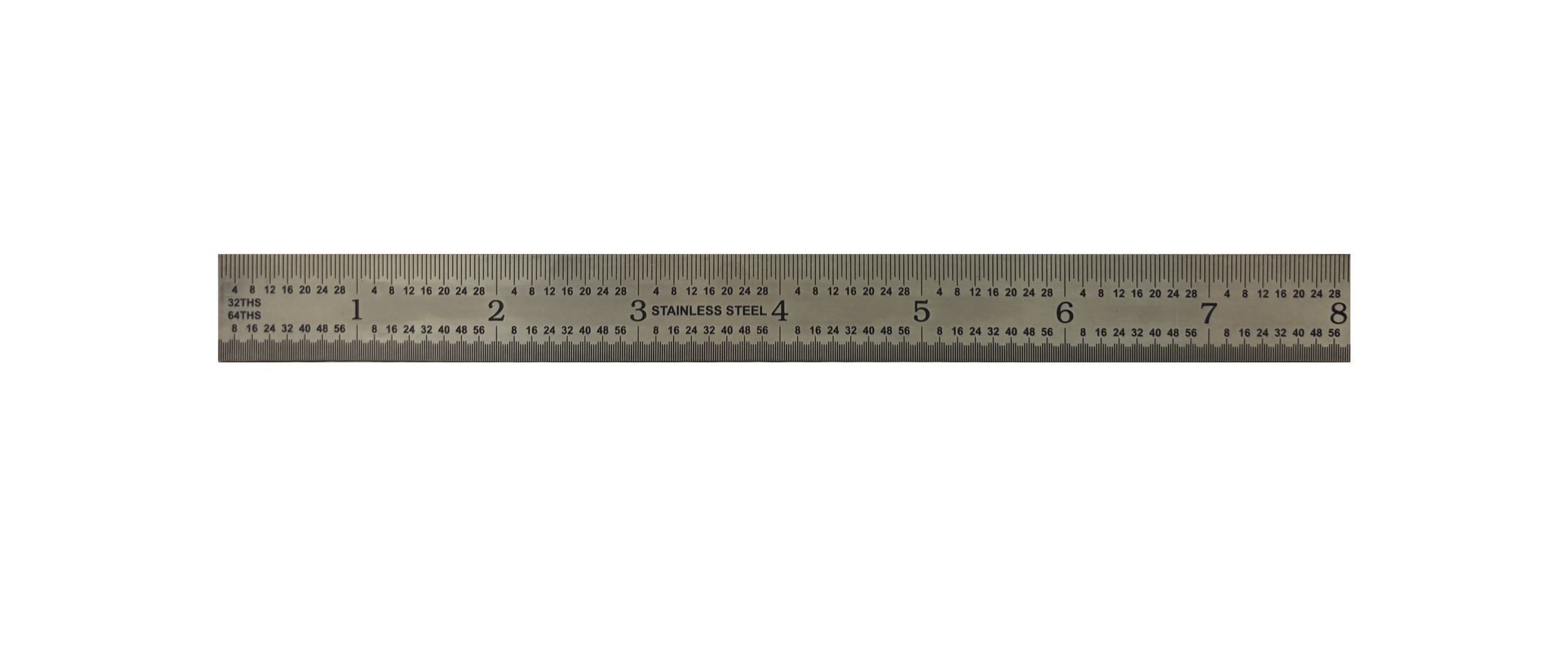 HHIP 8 X 3/4" 4R RIGID RULE GRADUATIONS 1/8, 1/16, 1/32 & 1/64 (4906-0203)