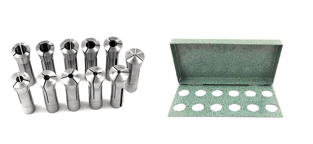 11 PIECE R8 COLLET SET & 12 PIECE COLLET RACK (4951-0008)