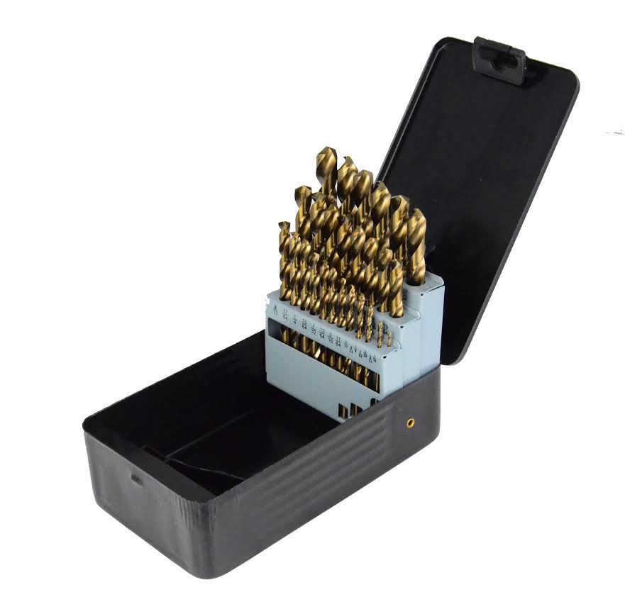 29 PIECE TIN COATED HSS DRILL SET 1/16-1/2" BY 64THS (5000-0001)