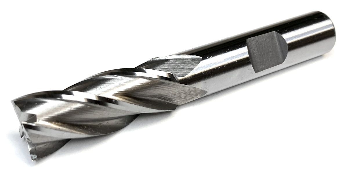 9/16 X 1/2" 4 FLUTE HIGH SPEED STEEL SINGLE END CENTER CUT END MILL (5802-0562)