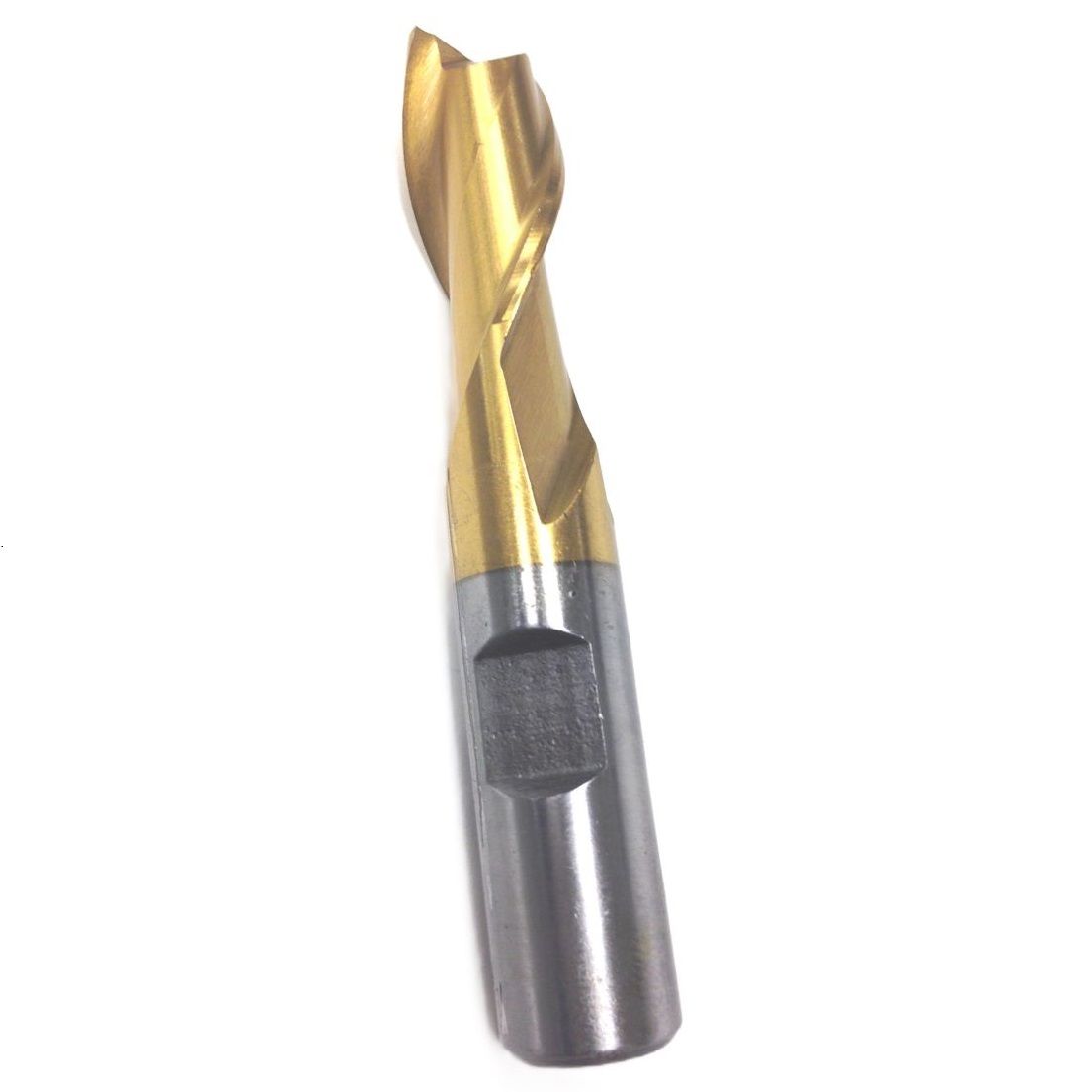 3/8 X 3/8" TiN 2 FLUTE HIGH SPEED STEEL CENTER CUT SINGLE END MILL (5826-0375)