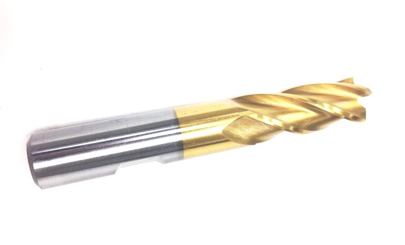5/16 X 3/8" 4 FLUTE TiN SINGLE END CENTER CUT END MILL (5828-0312)