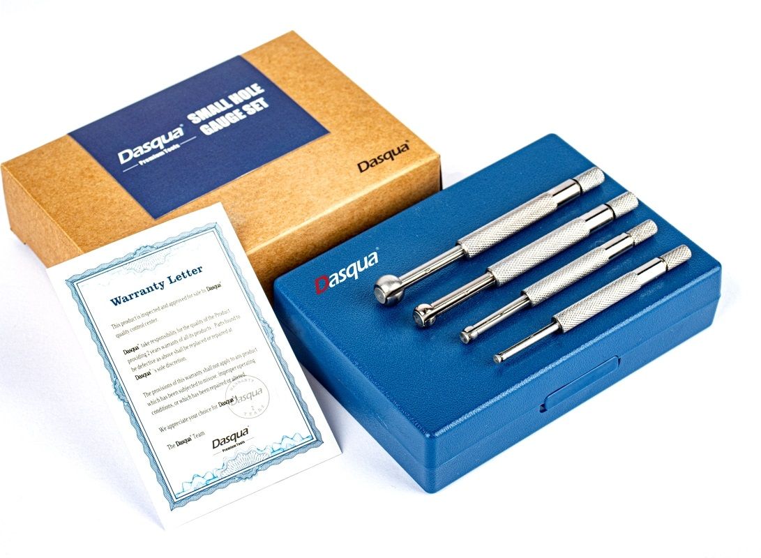 DASQUA 4 PIECE .125-.500" SMALL HOLE FULL BALL GAGE SET (5921-0005)