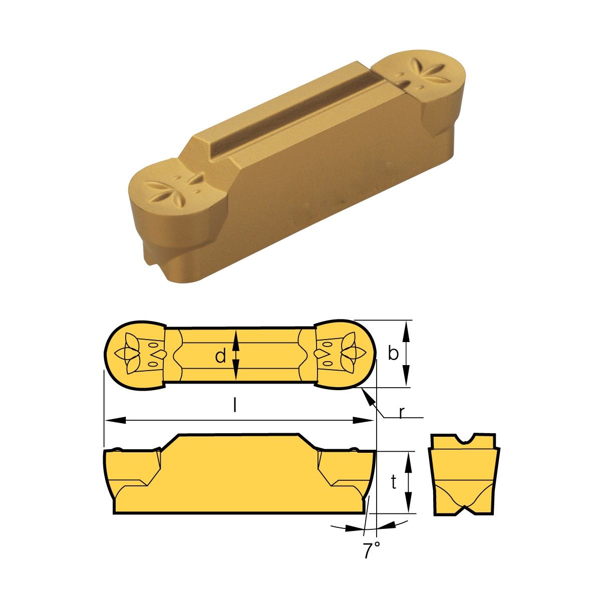 MRMN-200-M GRADE BPS253-CVD GROOVING INSERT (6024-3031)