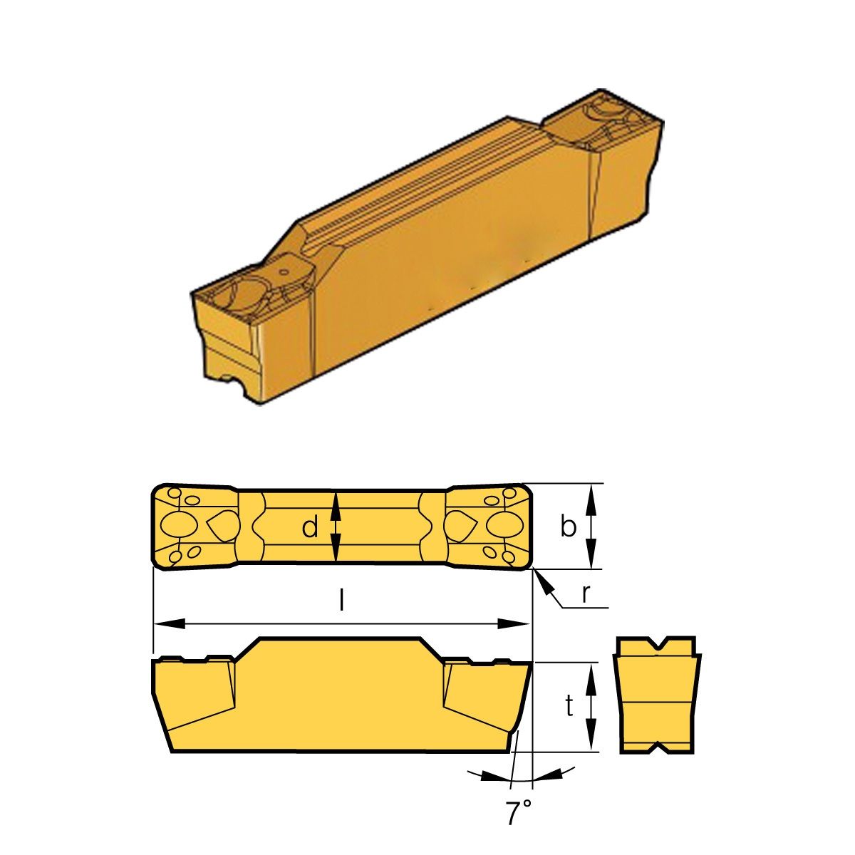 N123E2-0200-0004-BGF GRADE BPS253-CVD CUT-OFF & GROOVING INSERT (6024-4001)
