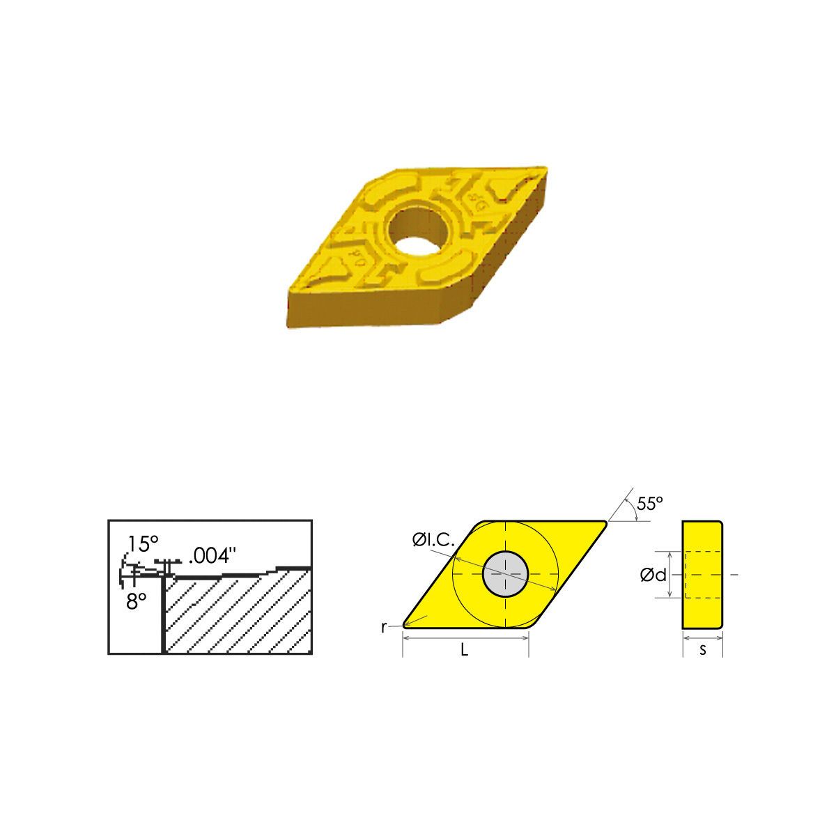 DNMG-433-DR COATED CARBIDE INSERT (6046-0433)