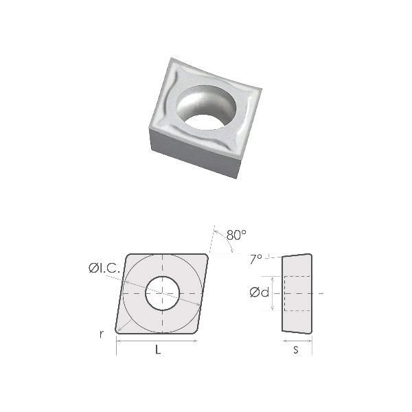 CCGX-431 LH CARBIDE INSERT FOR ALUMINUM (6054-0431)