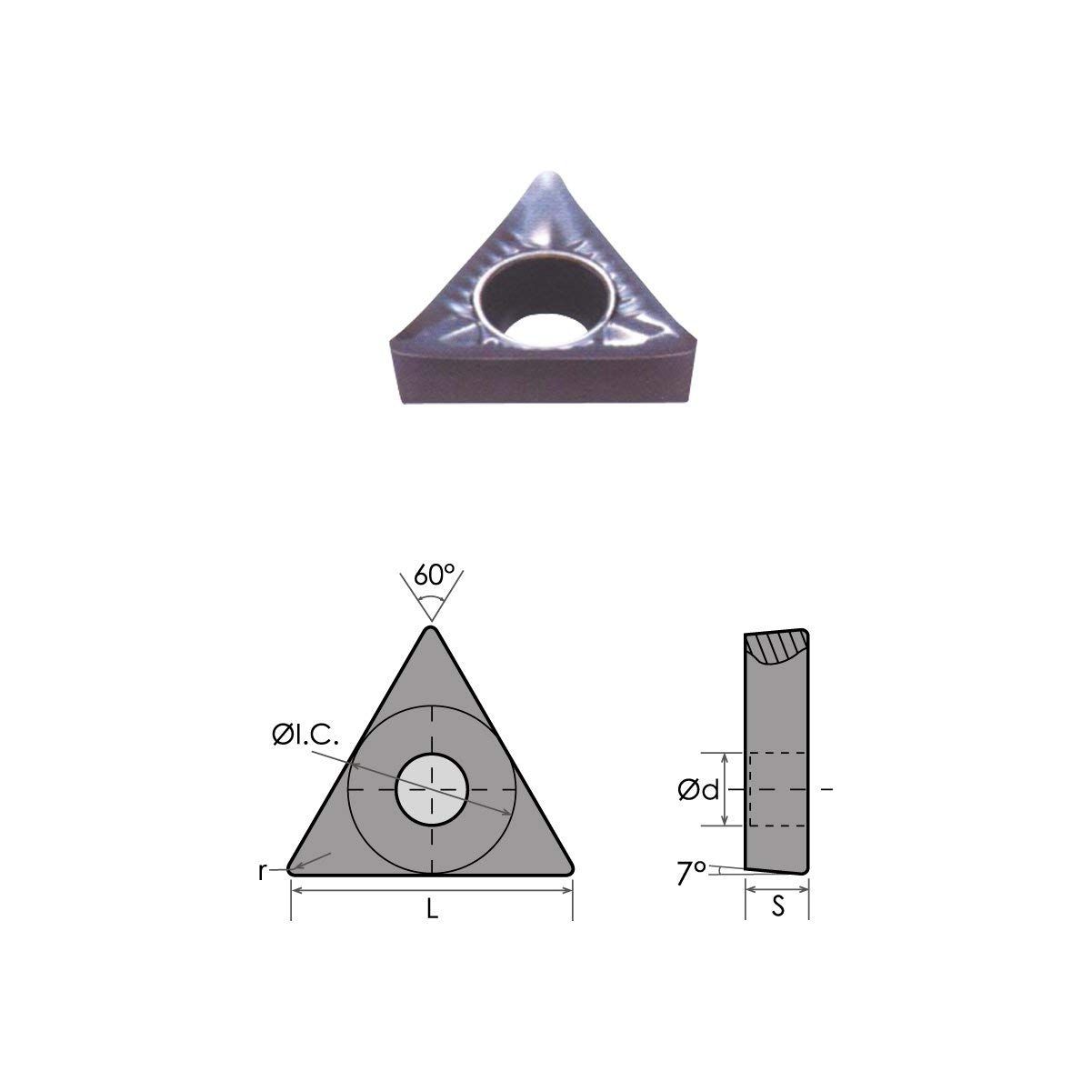 TCGX 1.8(1.5)1 LH CARBIDE INSERT FOR ALUMINUM (6057-0101)