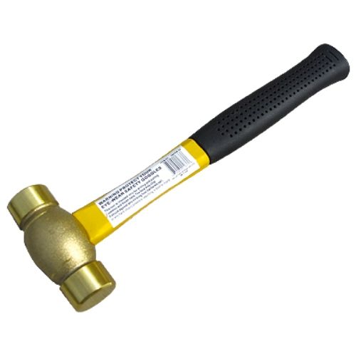 1-1/2 LB FIBERGLASS HANDLE BRASS HAMMER (7080-0037)