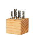 6 PIECE 4 FLUTE HIGH SPEED STEEL END MILL SET WITH 3/8" SHANK (8000-0002)