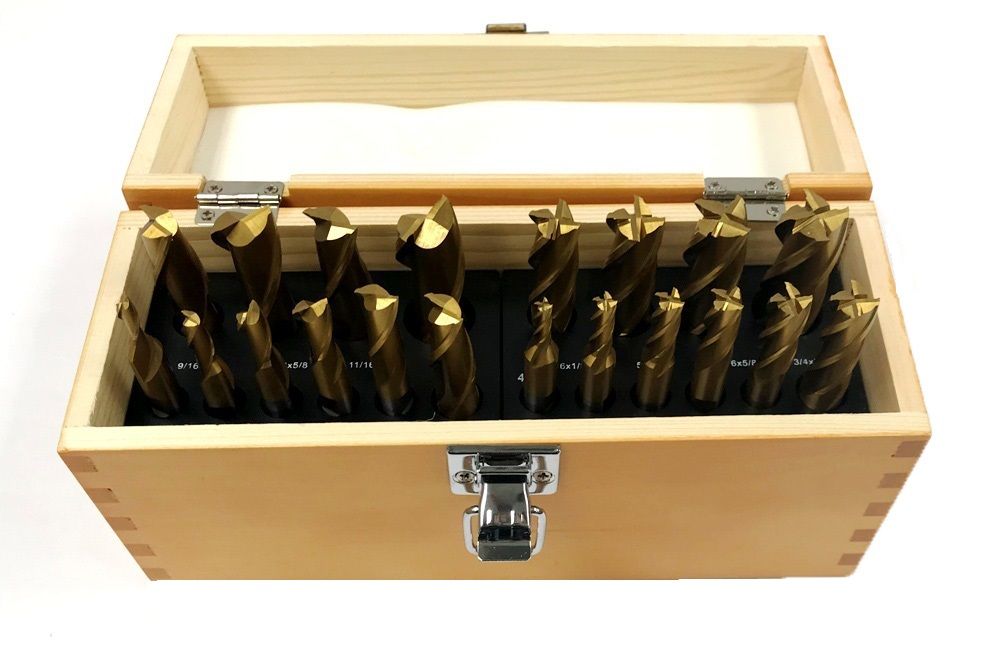20 PIECE TIN COATED SINGLE END MILL SET (8000-0020)