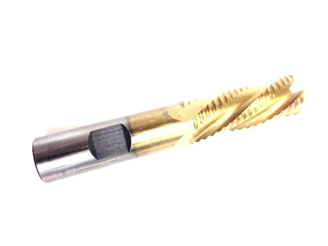 5/8 X 5/8 X 3-3/4" 4 FLUTE TiN COATED M42 COBALT ROUGHING END MILL (8002-6748)