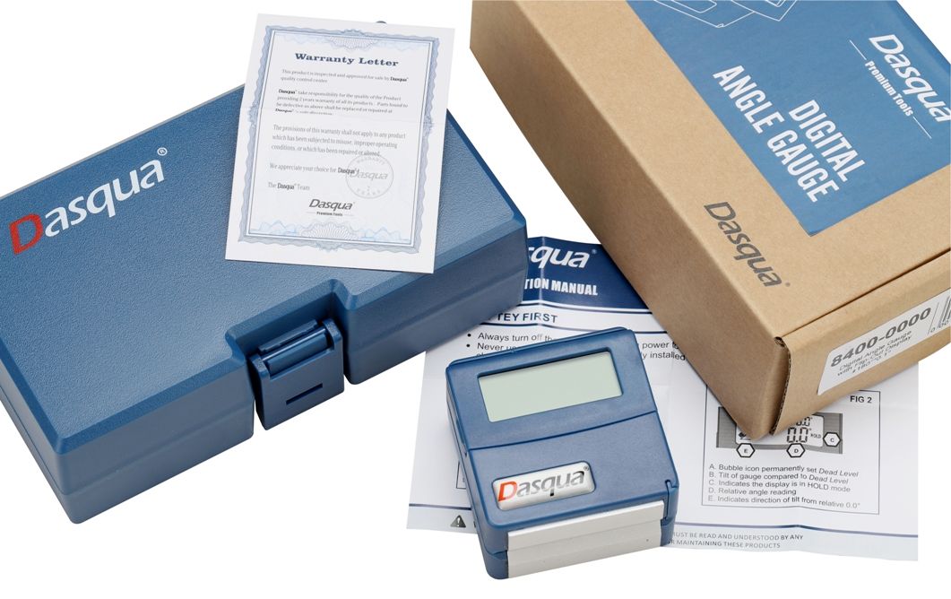 DASQUA 180 DEGREE DIGITAL ANGLE GAGE WITH FLIP-OUT DISPLAY (8400-0000)