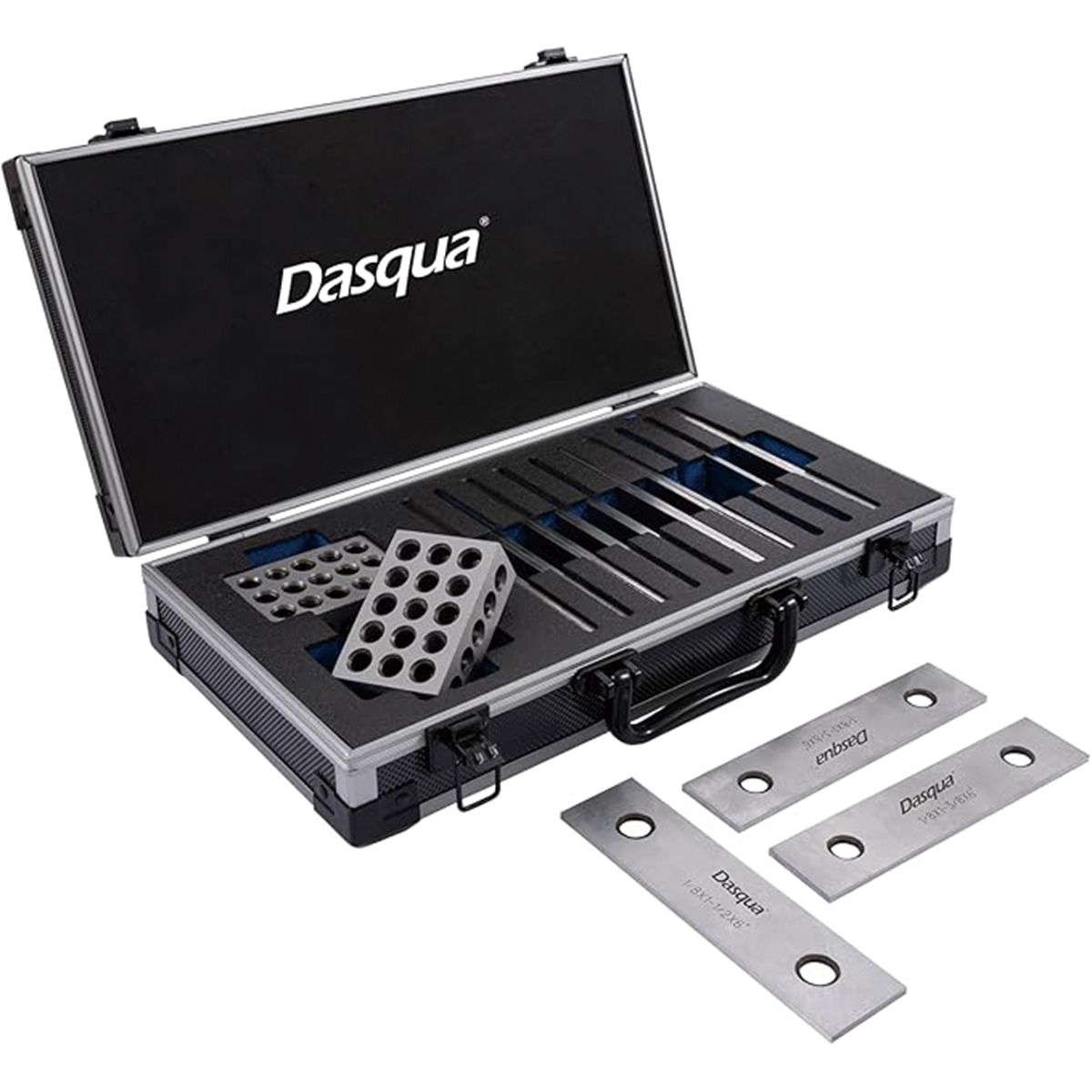 DASQUA 1/8 X 6" PRECISION PARALLEL SET & PAIR OF 1-2-3 BLOCKS (8407-8201)