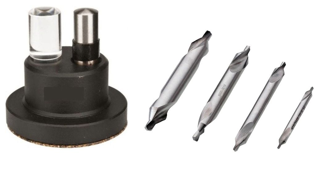 OPTICAL PUNCH SET & 4 PIECE HIGH SPEED STEEL CENTER DRILL SET #1-#4 (8600-4122)
