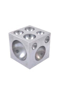 3 X 3 X 3" DAPPING BLOCK SQUARE WITH STEEL 22-62.5MM CAVATIES (8606-3402)
