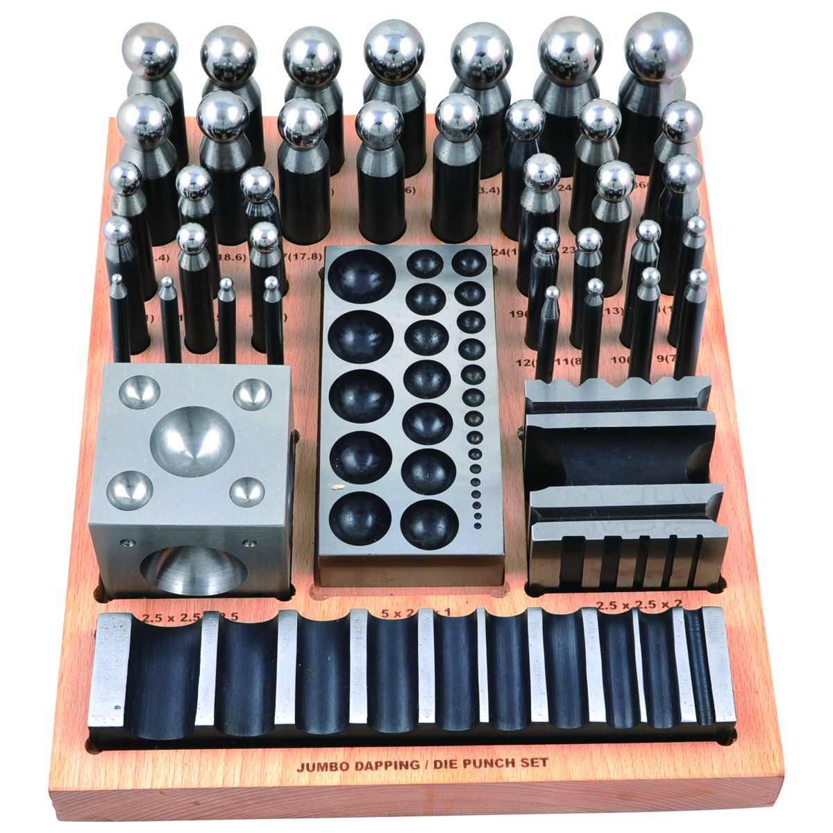 40 PIECE DAPPING DIE BLOCK & PUNCH SET (8606-3409)