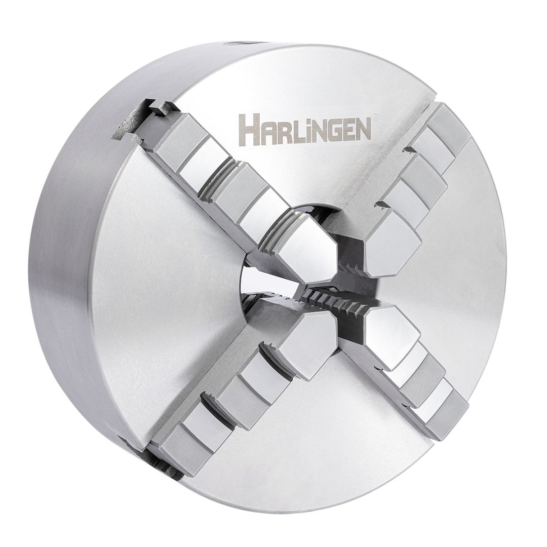 HARLINGEN 6" 4-JAW SELF-CENTER LATHE CHUCK PLAIN BACK (9713-2103)
